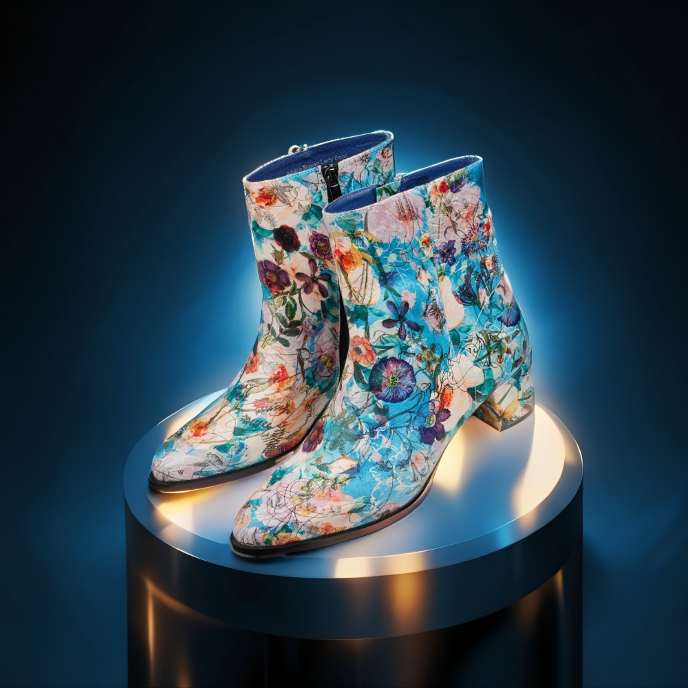 Azure Bloom Lady Boot