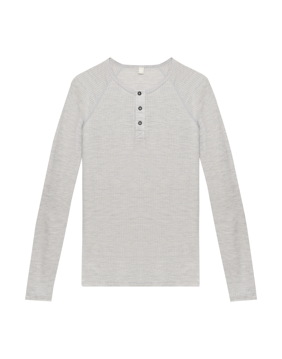 Shirt met knopen van merinowol voor heren