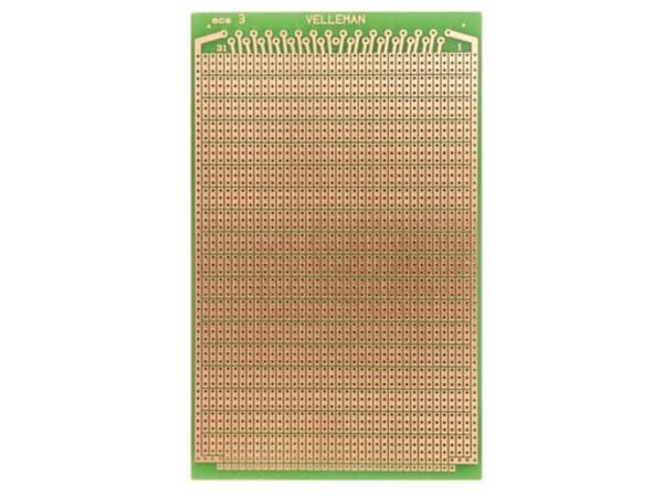 Eurocard 3-hulls øy - 100X160 mm - Fr4 (1 stk/bl.)