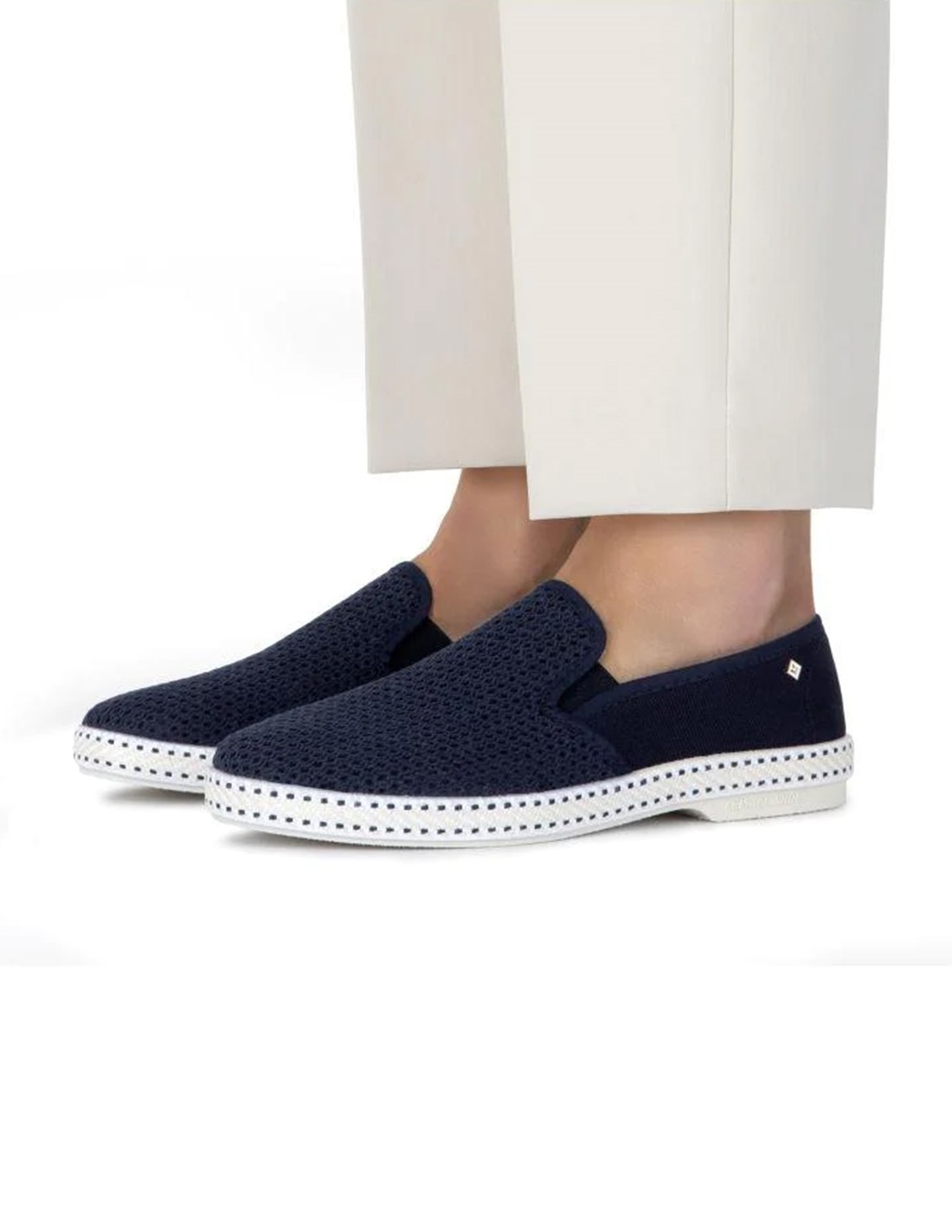 rivieras espadrilles homme classic canvas & mesh marine