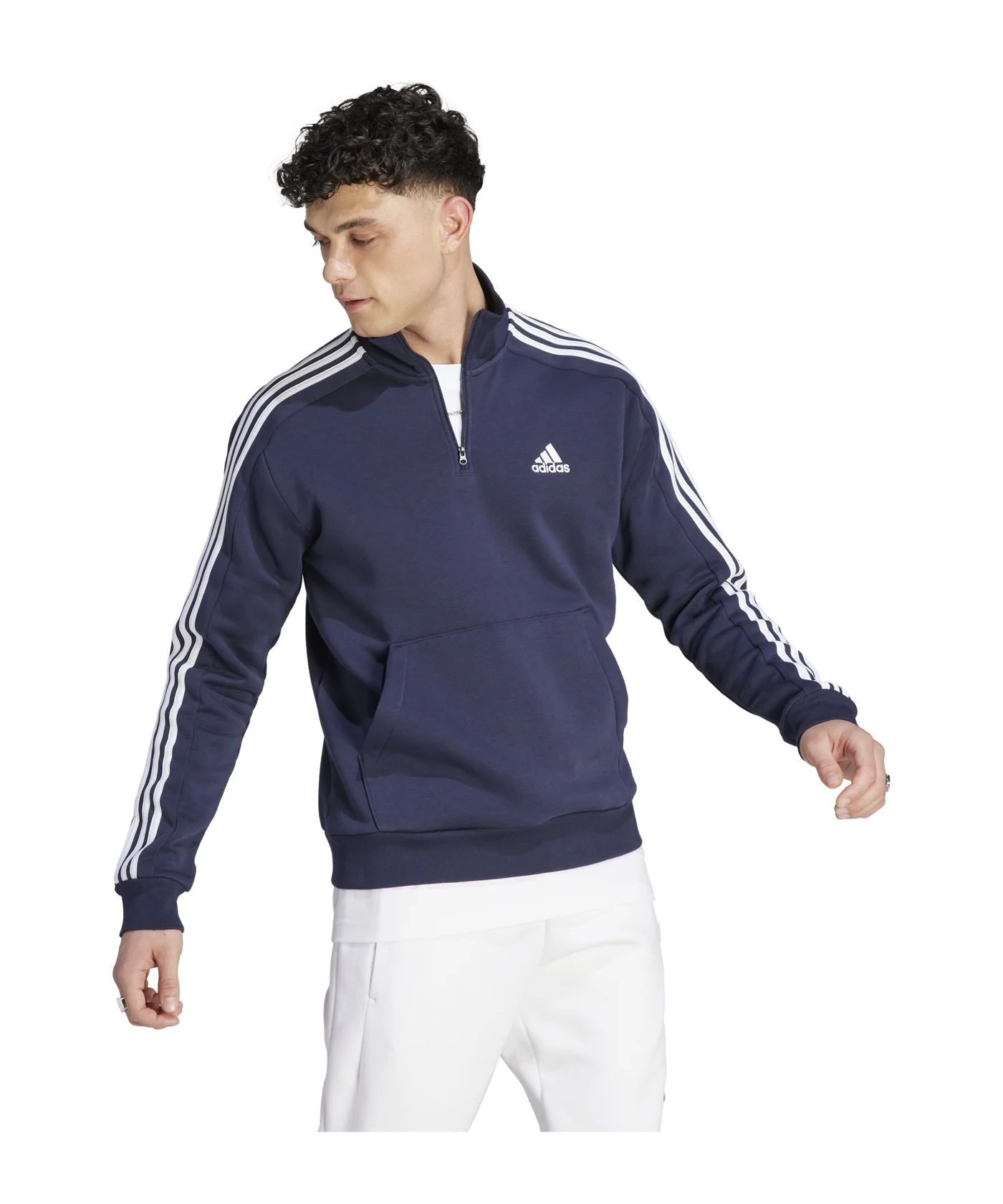 adidas Essentials Fleece HalfZip Sweatshirt Blau