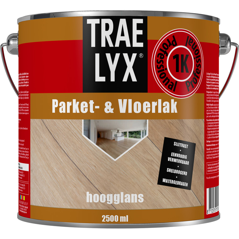 Trae Lyx parketlak & vloerlak 2.5L hoogglans