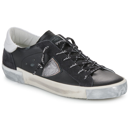 Philippe Model - PRSX LOW WOMAN Negro / Plata