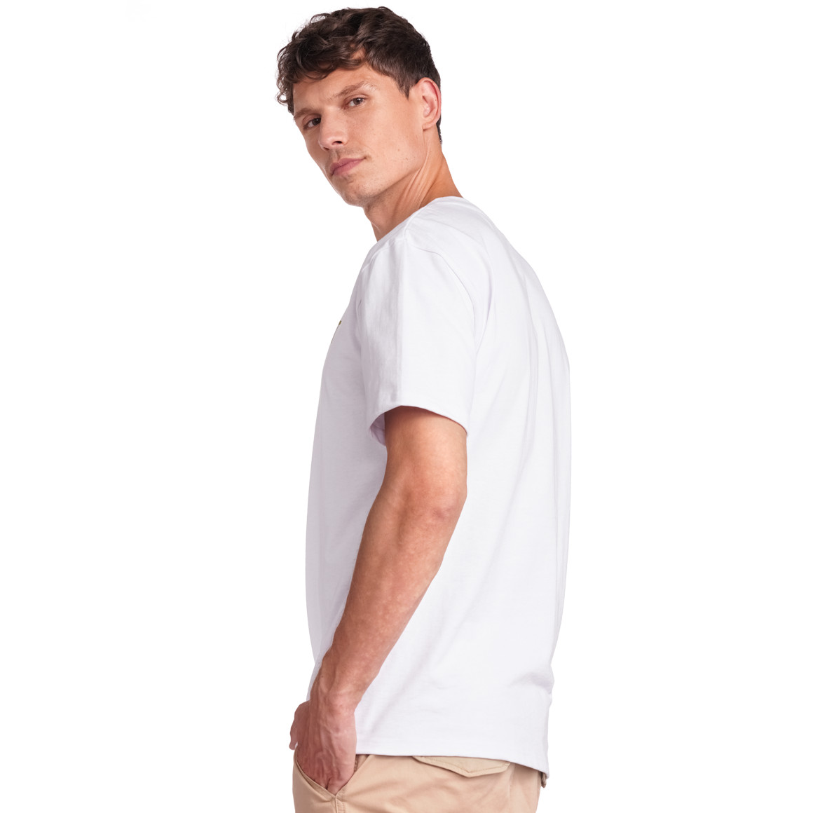 Jonas Nielsen Herren T-Shirt mit kleinem Print weiss