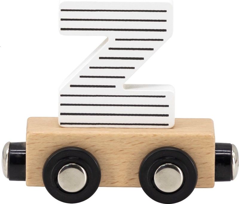 Tryco - Houten Gekleurde Lettertrein - Letter Z - Hout - 7x3x7 cm