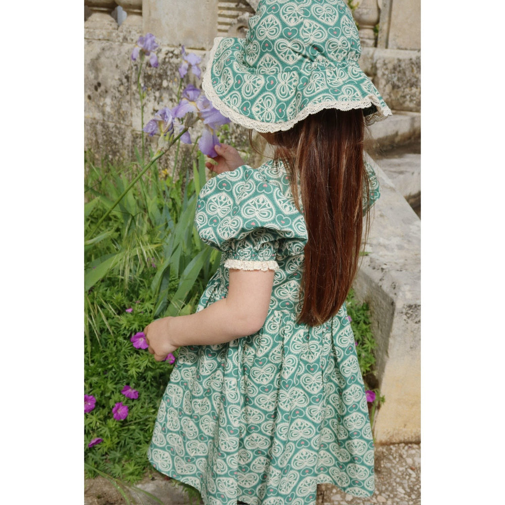 Køb Konges Sløjd Lacy Green Coeur Lace Kjole GOTS