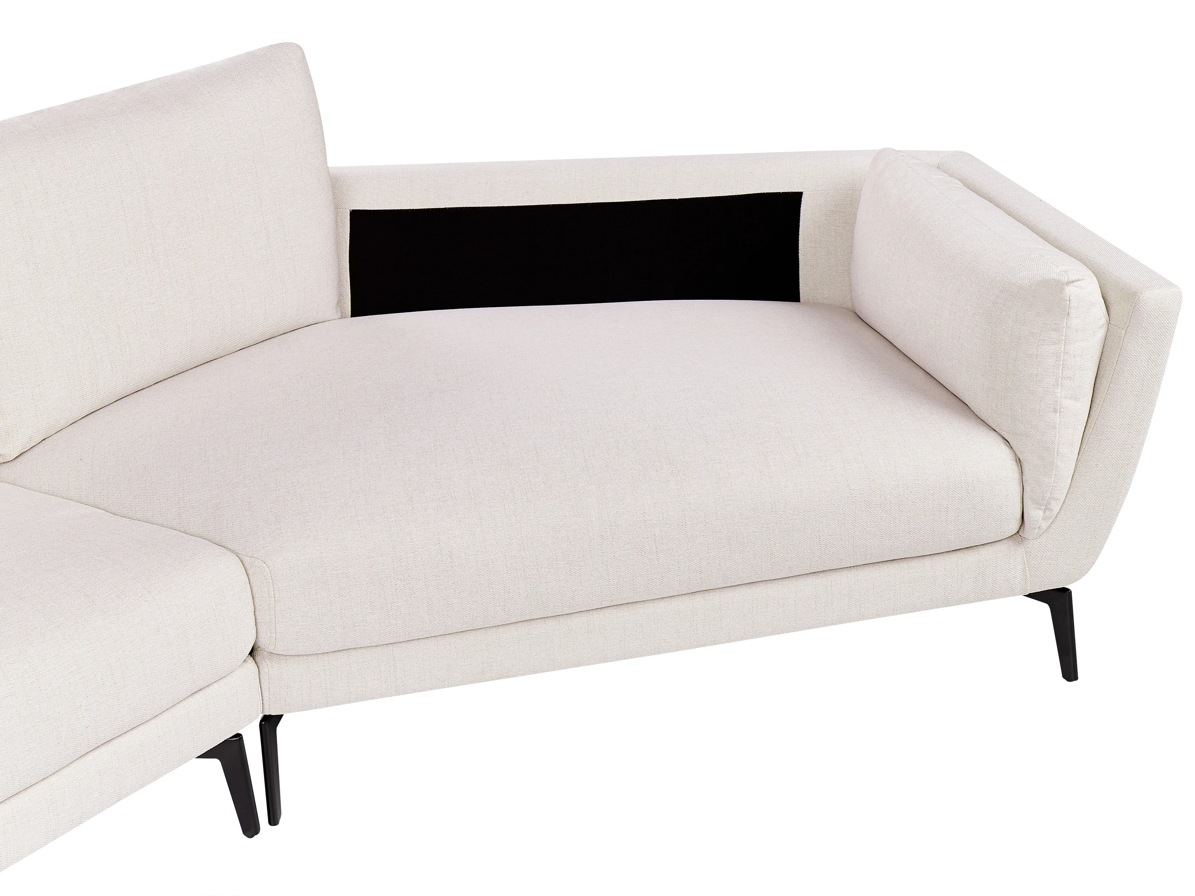 Bank 3-zits KANSSELI Stof Lichtbeige