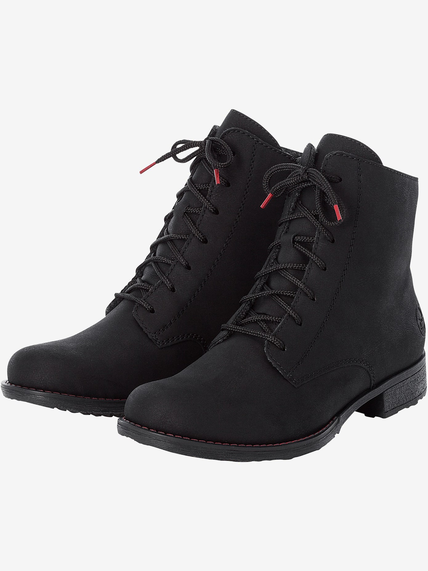 Bottines à lacets synthétique facile à entretenir
