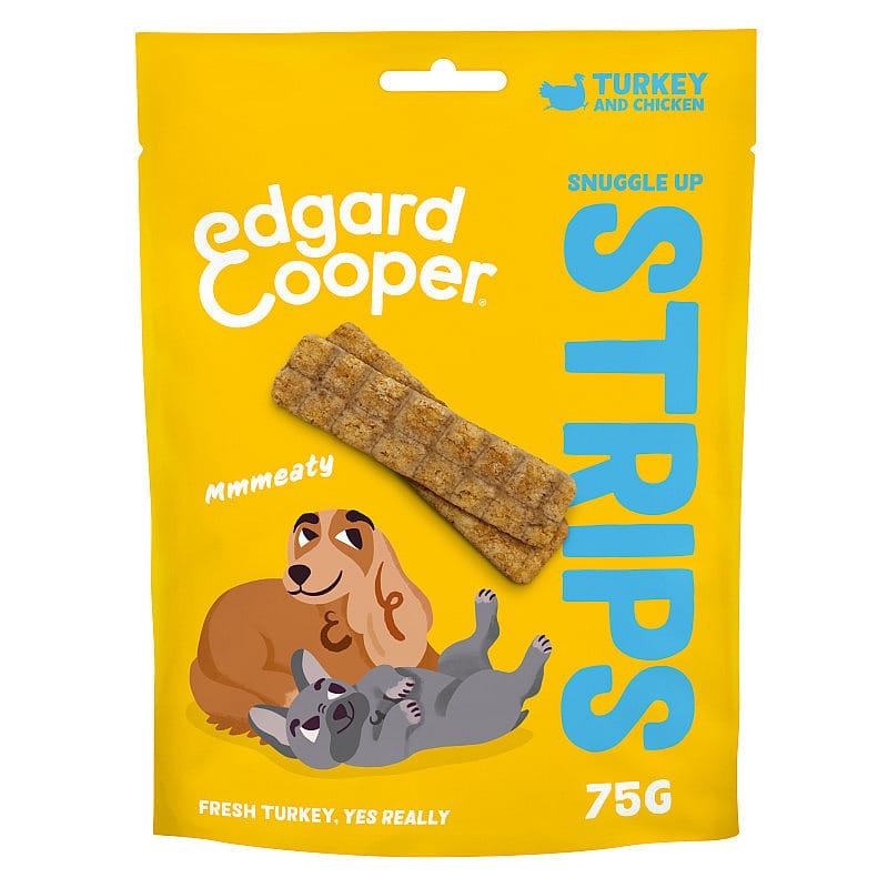 Edgard & Cooper Snuggle Up Strips Kalkoen & Kip 75 gram | 13522