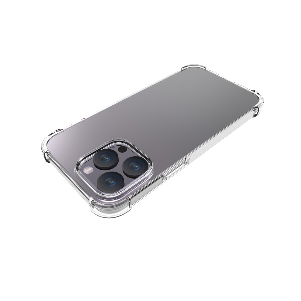 iPhone 15 Pro Max Gummi Hülle Case Slim Design mit Air Cushion Fallschutz - Transparent