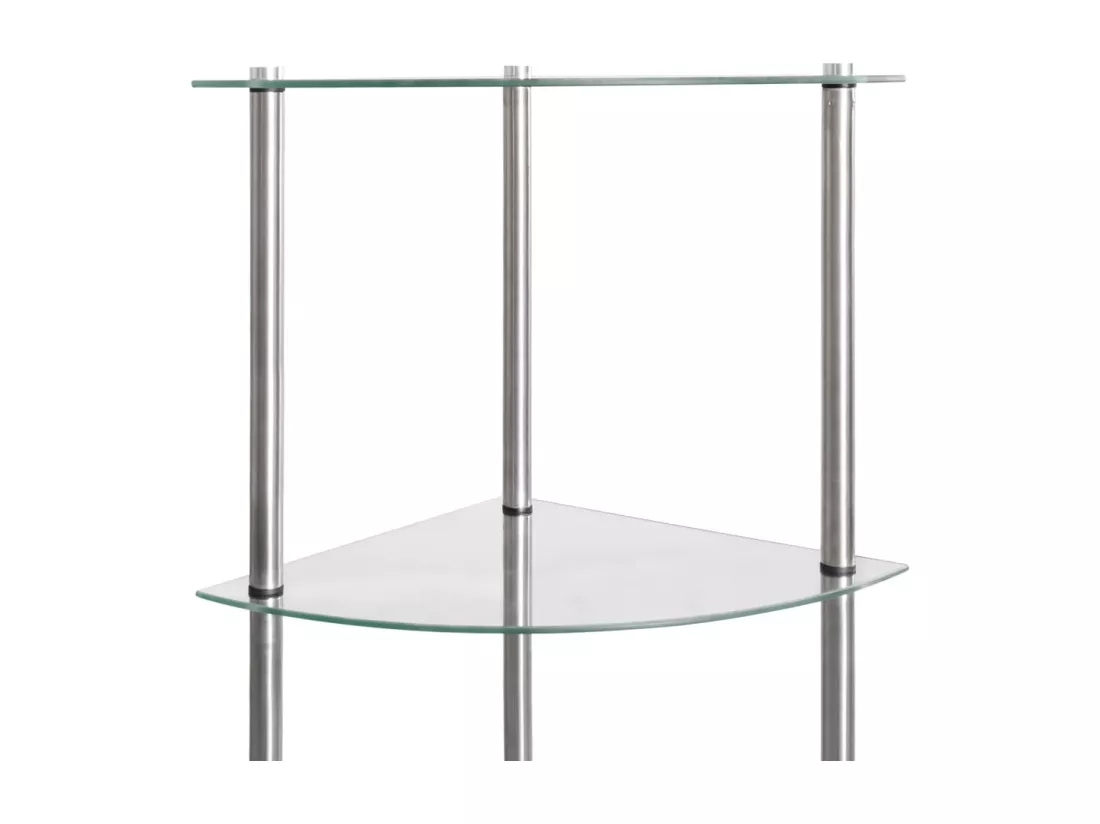 Étagère à 6 niveaux Transparent 30x30x160 cm Verre trempé