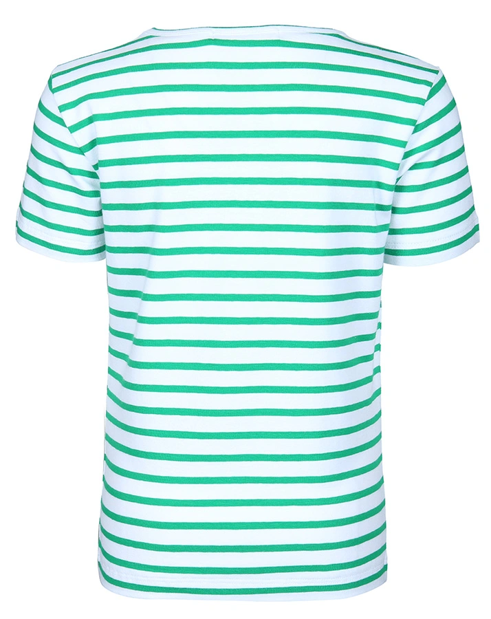 T-Shirt TRAKTOR TOBI gestreift in weiß/grün