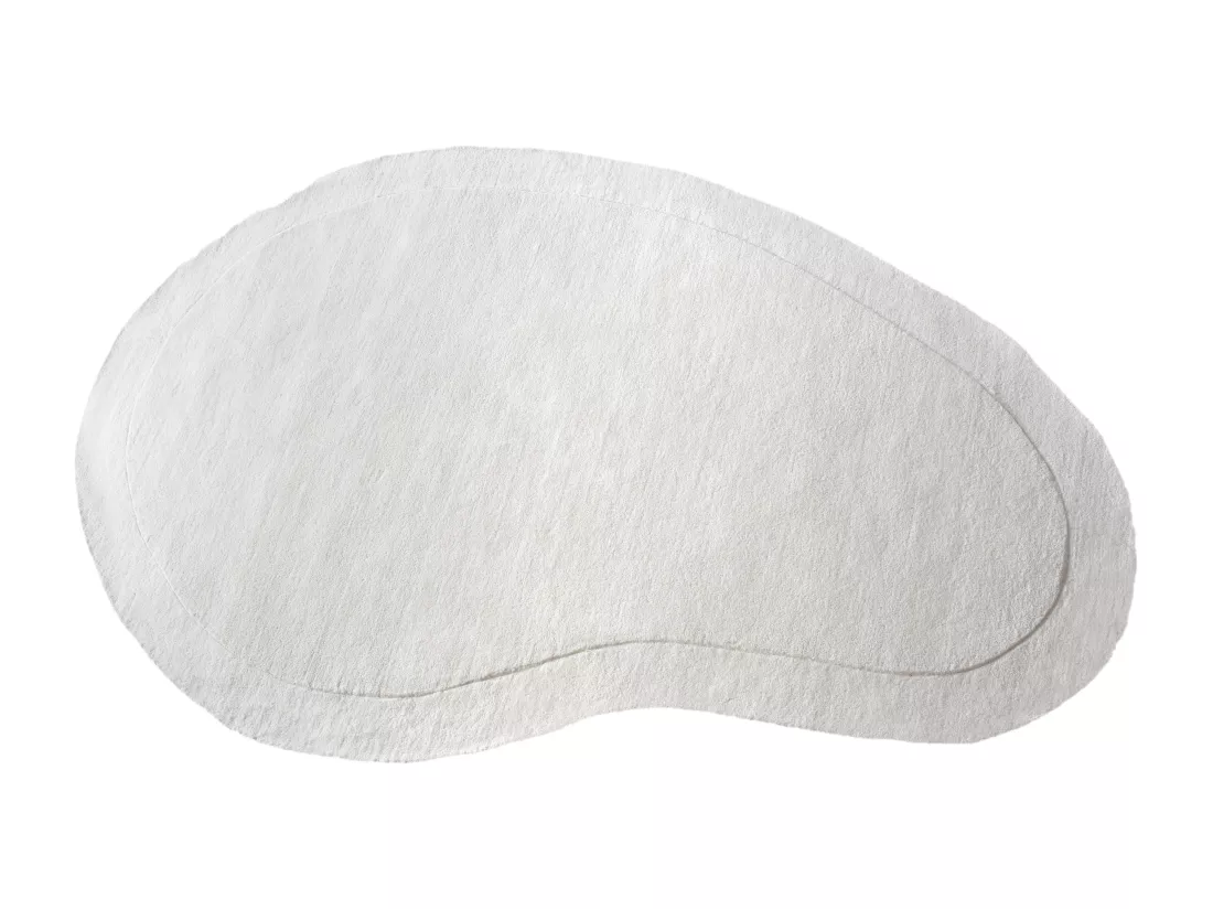 Tapis organique 100% laine fait à la main - 150 x 200 cm - 2200g/m2 - Crème - WILLOW