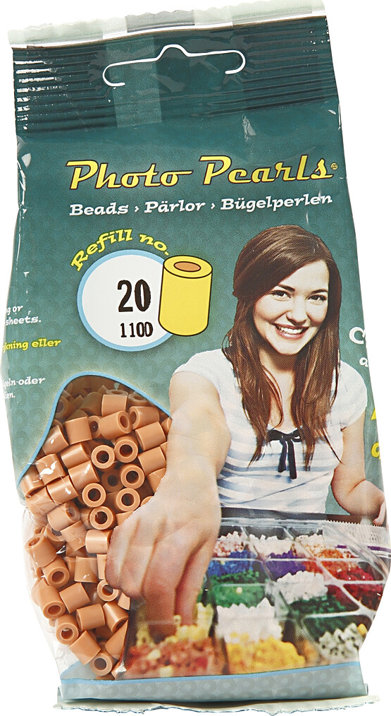 Photopearls - Medium - Lys Brun 20 - 1100 Stk. - Nabbi Fotoperler