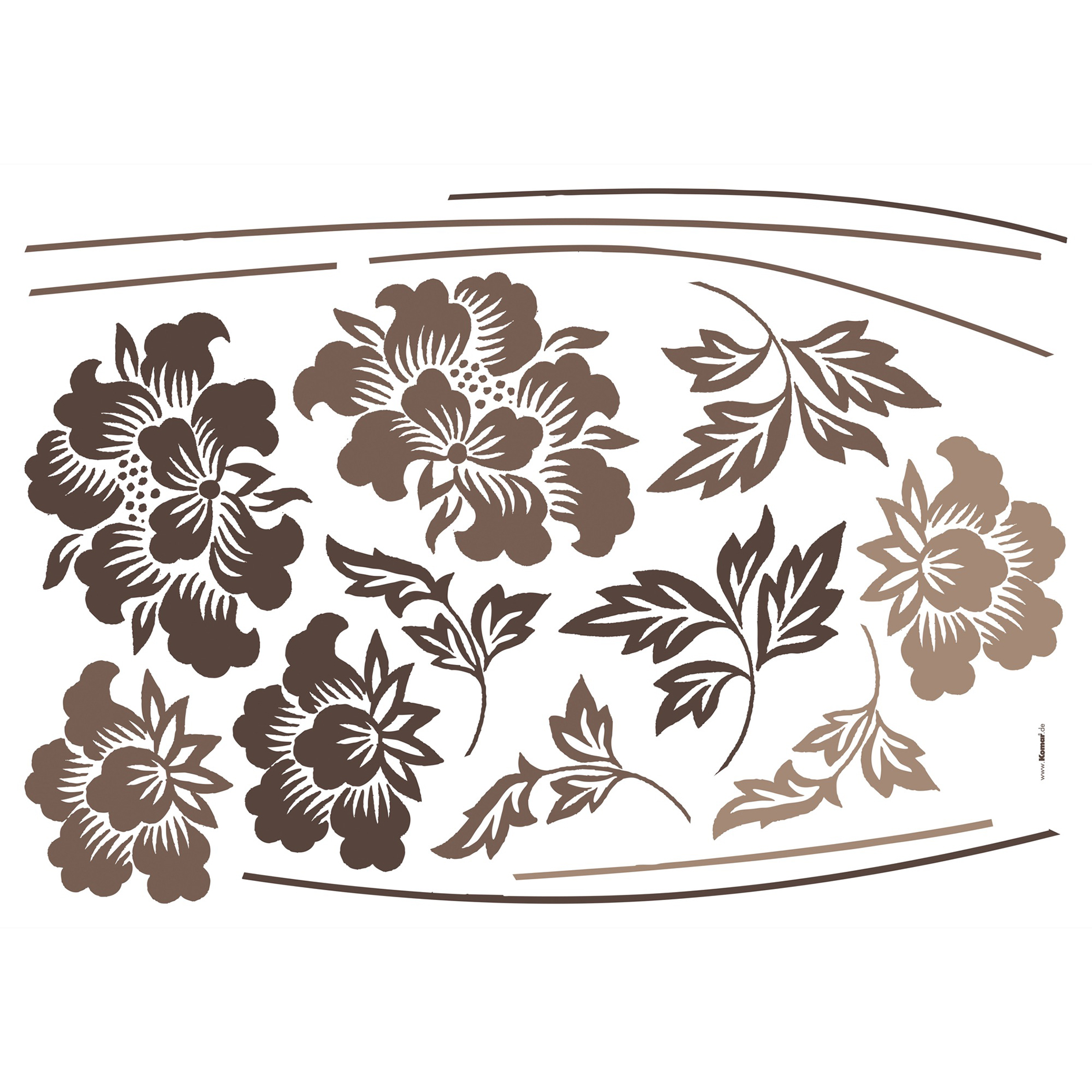Wandtattoo GRACE - braun - 100x70 cm
