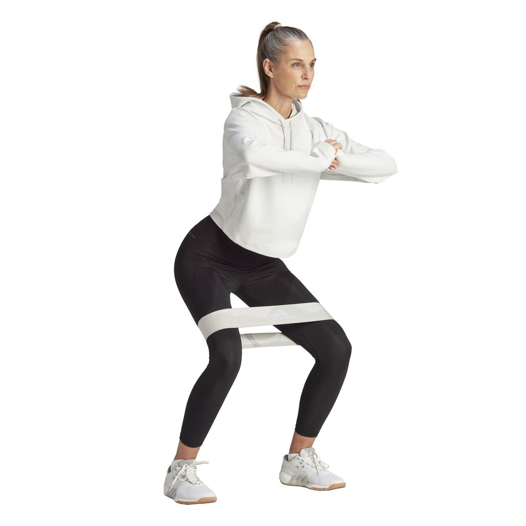 adidas Performance| Damen Sweatshirt TRAIN ESSENTIALS COTTON 3-STRIPES HOODIE