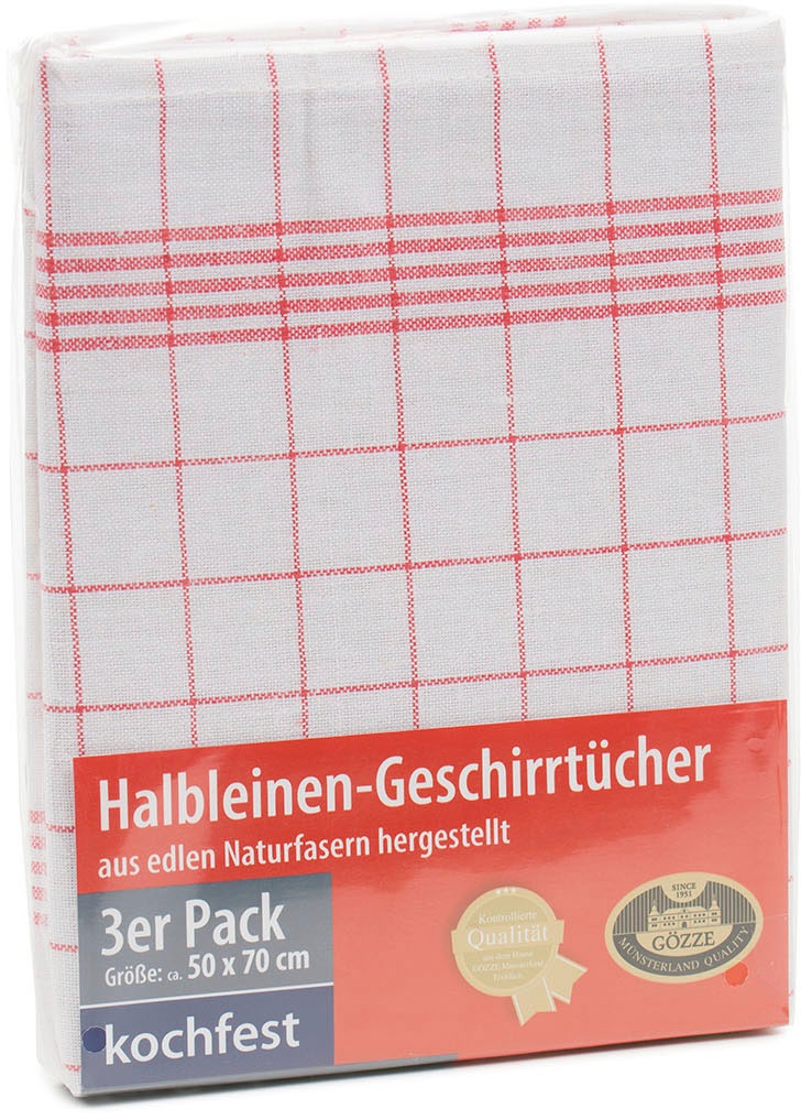 Gözze Geschirrtuch »Halbleinen Geschirrtuch, Des. 60152« aus edlen Naturfasern