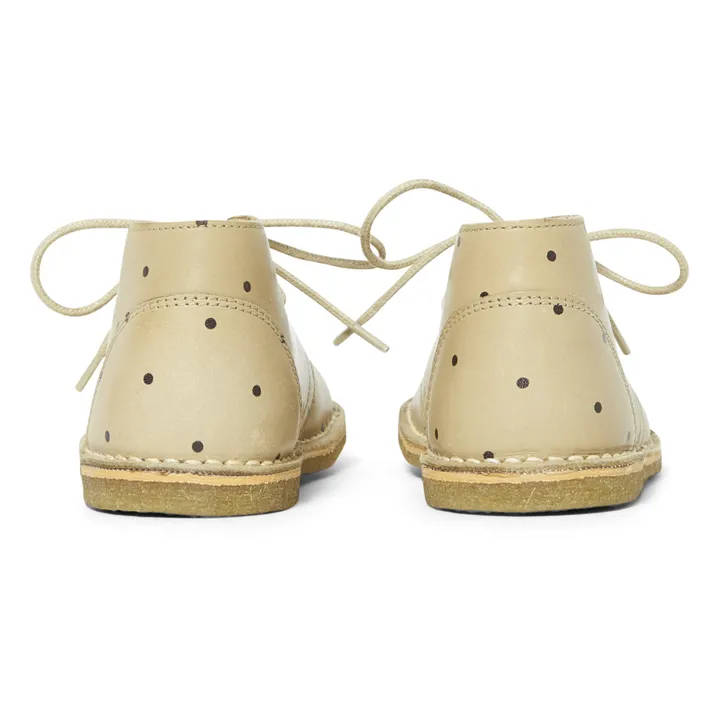 Konges Sløjd Bottines à Lacets en Cuir Chaton | Beige