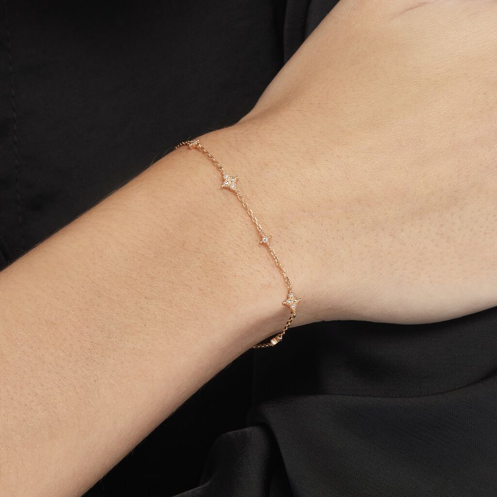 Bracelet Ziha Plaqué Or Jaune Oxyde De Zirconium