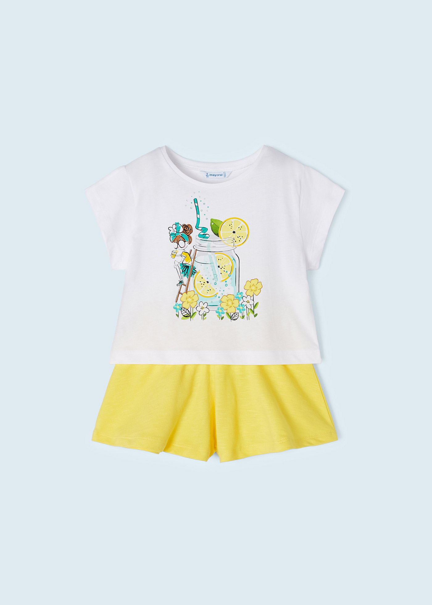 Conjunto de duas peças em algodão sustentável para meninas