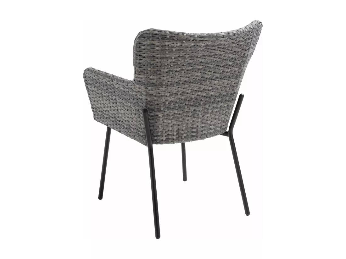 Lot de 2 fauteuils de jardin rond en osier