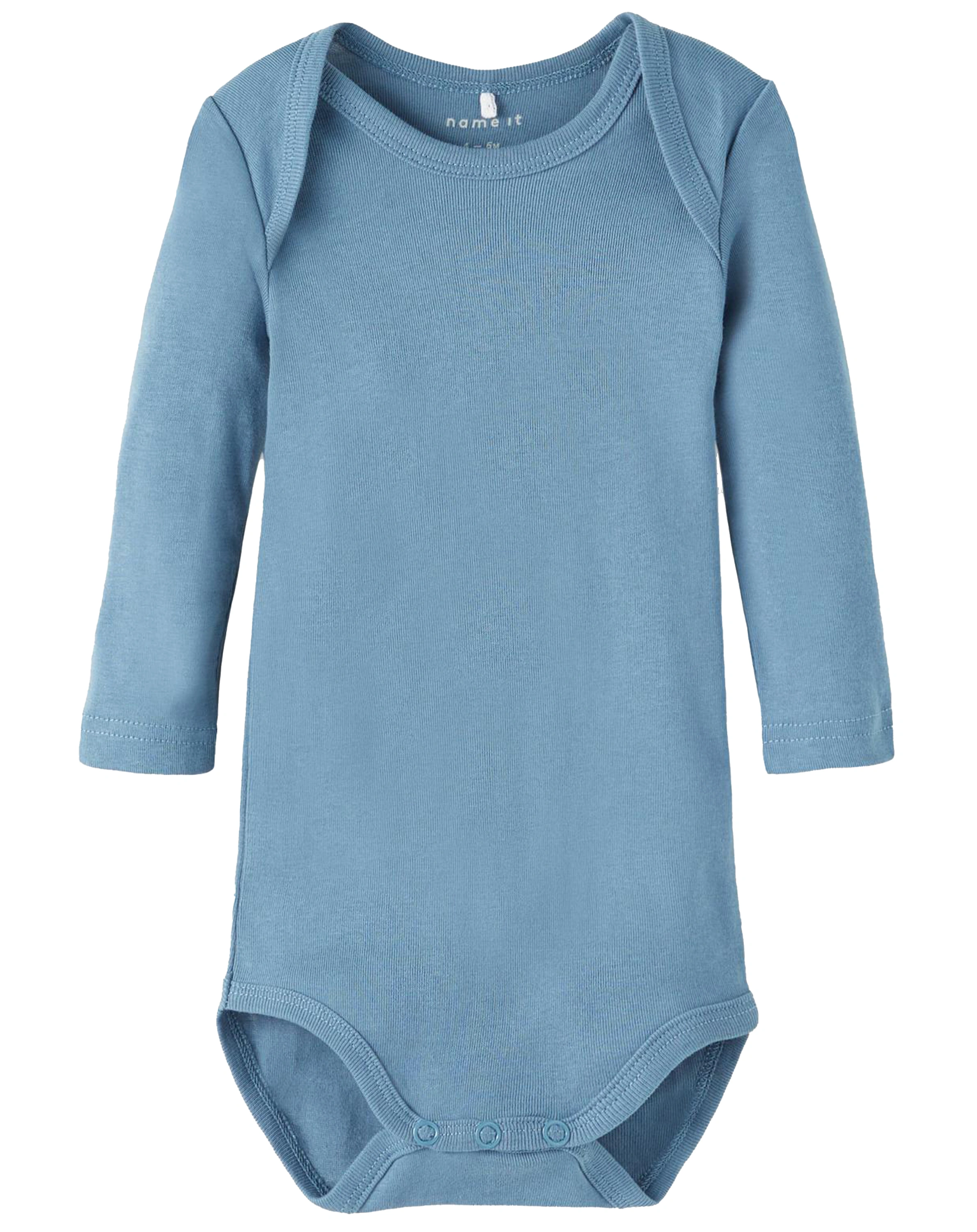 Langarmbody NBMBODY WHALE 3er-Pack in majolica blue