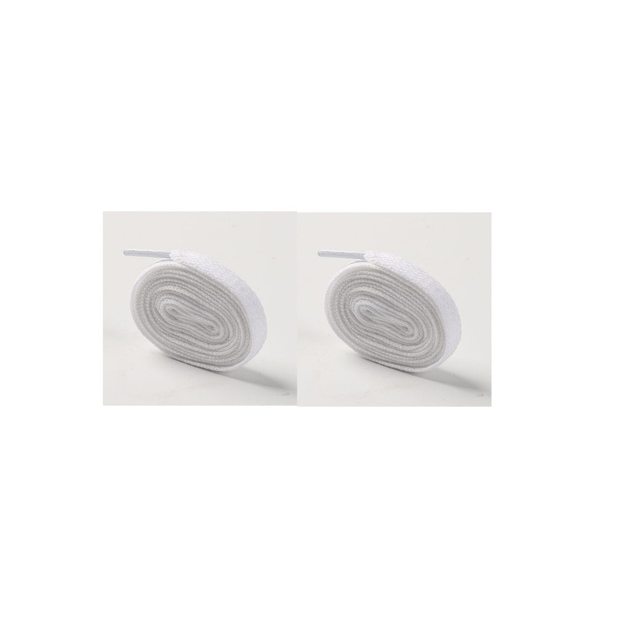 Flate skolisser i polyester, 4 par skolisser Hvit M
