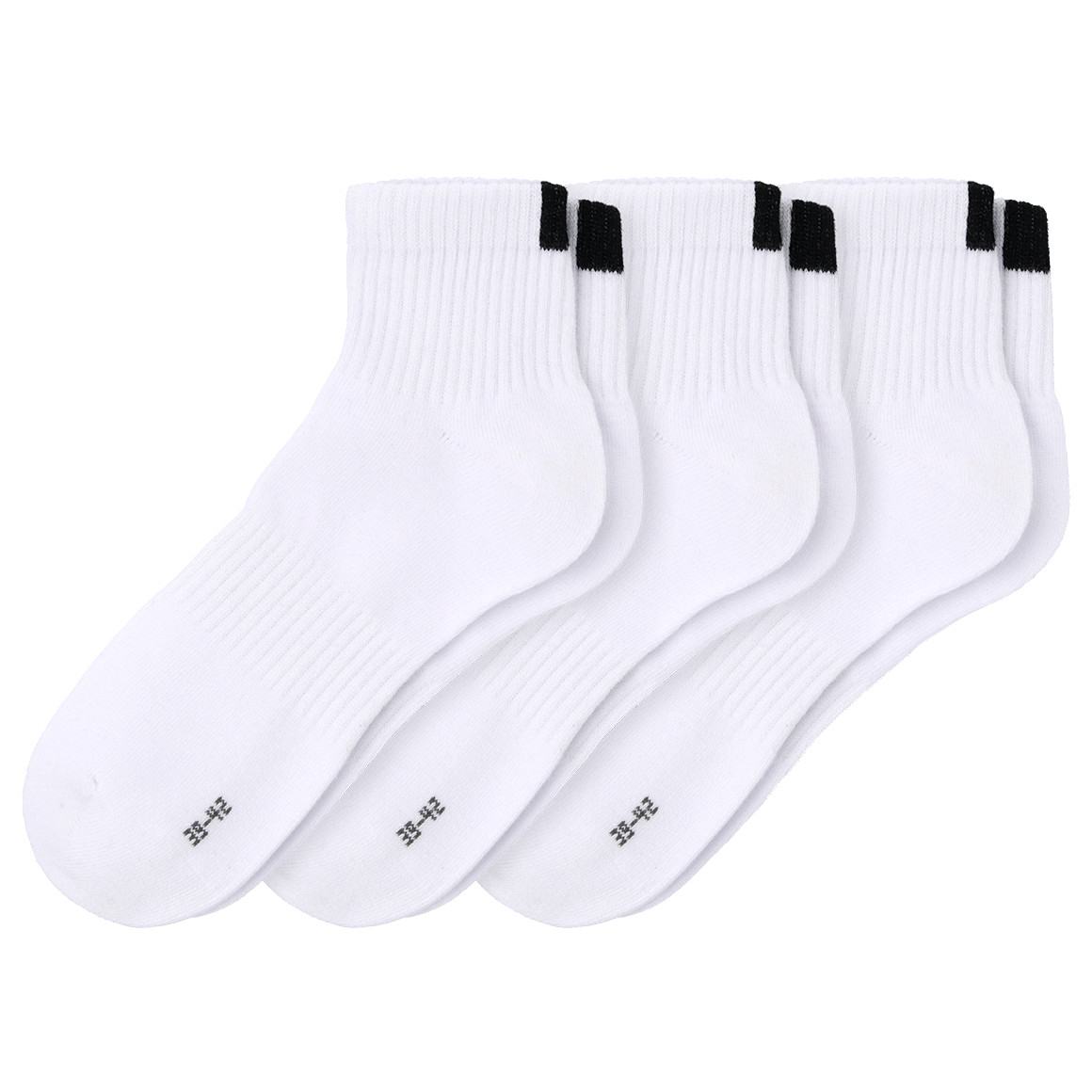 Topolino 3 Paar Kinder Sport-Kurzsocken im Set weiss