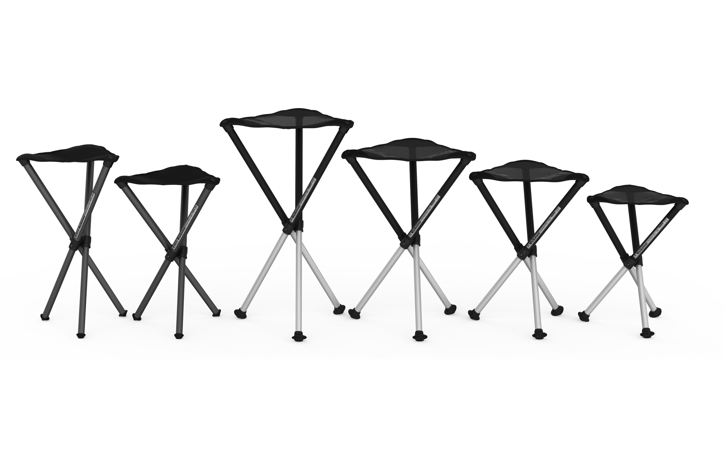 Dreibeinhocker Basic 50 cm Grau/SchwarzKomfortabler Campinghocker