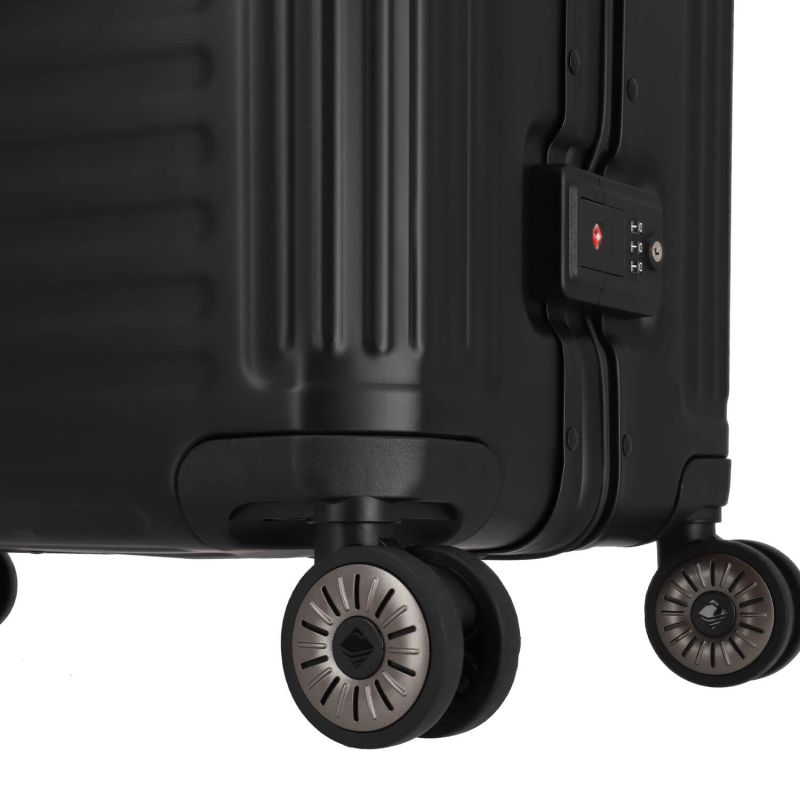 Valise cabine rigide Next Aluminium 55 cm Noir