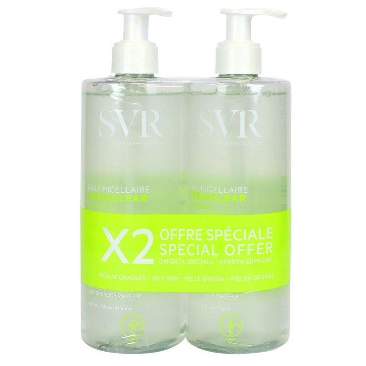 Sebiaclear eau micellaire 2x400ml