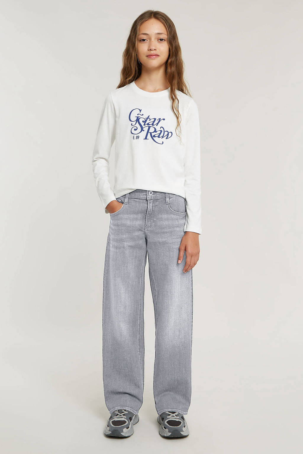 G-STAR longsleeve t-shirt wit/blauw