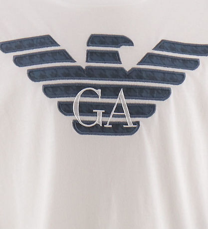 Emporio Armani T-Shirt - Weiß m. Navy