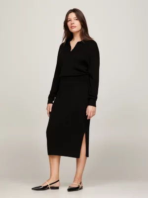 Vestido Polo de Malha Canelada