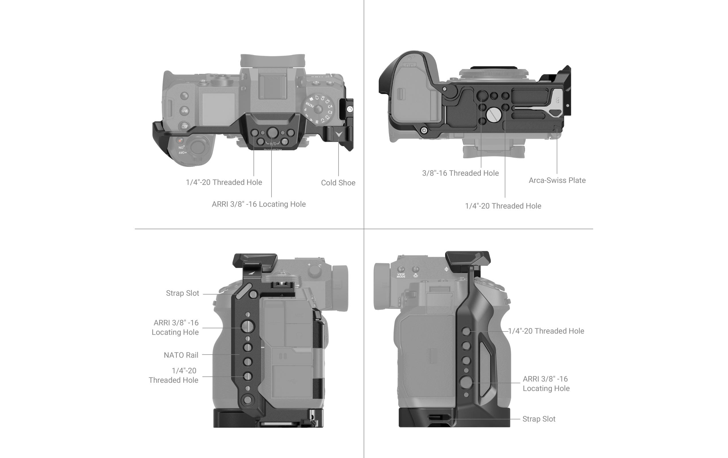 Cage für Fujifilm X-H2SAll-in-one Fullcage zum Schutz der Kamera