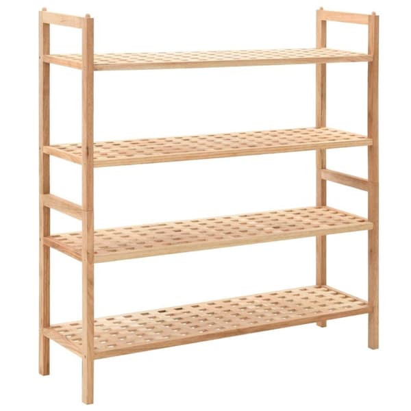 vidaXL Skohylle heltre valnøtt 69x26x81 cm