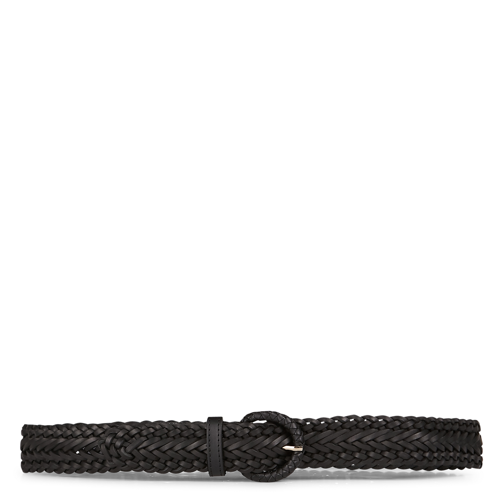 ENZO - Ceinture tressée en cuir| Noir