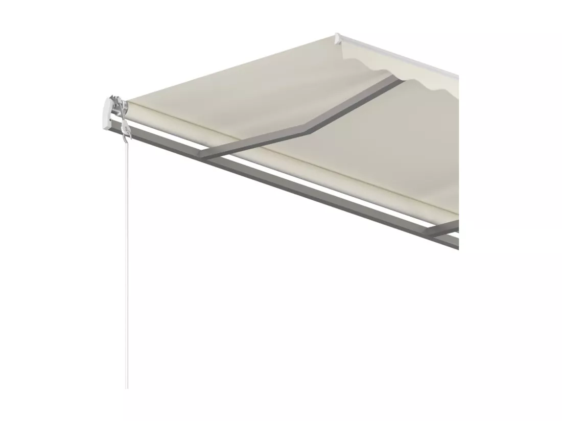 Auventanuel rétractable avec poteaux 4,5x3,5 Crème