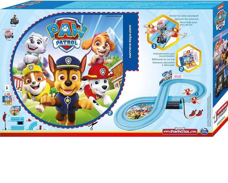 Carrera - PAW Patrol - Racebaan - Blauw - Inclusief Chase en Skye