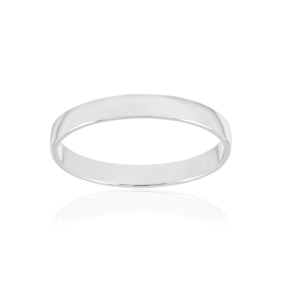 Alliance ruban 1/2 bombé 3 mm or 375 blanc