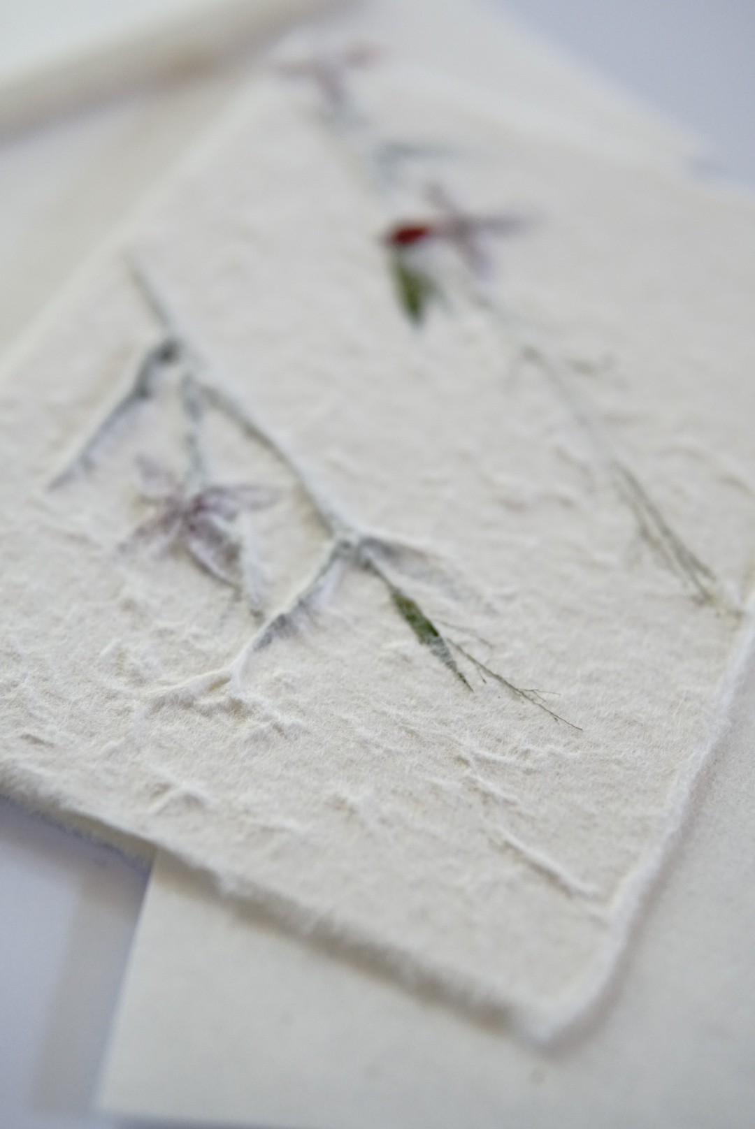 Grußkarte 'rote Blüte', Büttenpapier, B 12,5 cm, H 17 cm günstig bestellen
