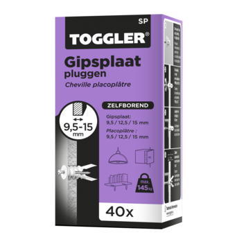 Toggler gipsplaatplug SP 9.5-15 mm 40 stuks