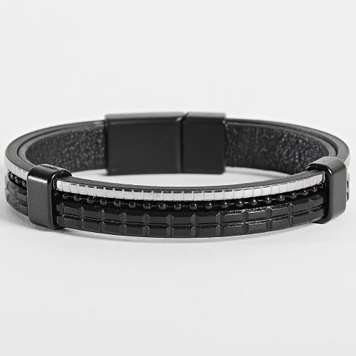Bracelet Noir Argenté