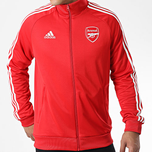 Veste Zippée A Bandes Arsenal FC DNA HF4051 Rouge
