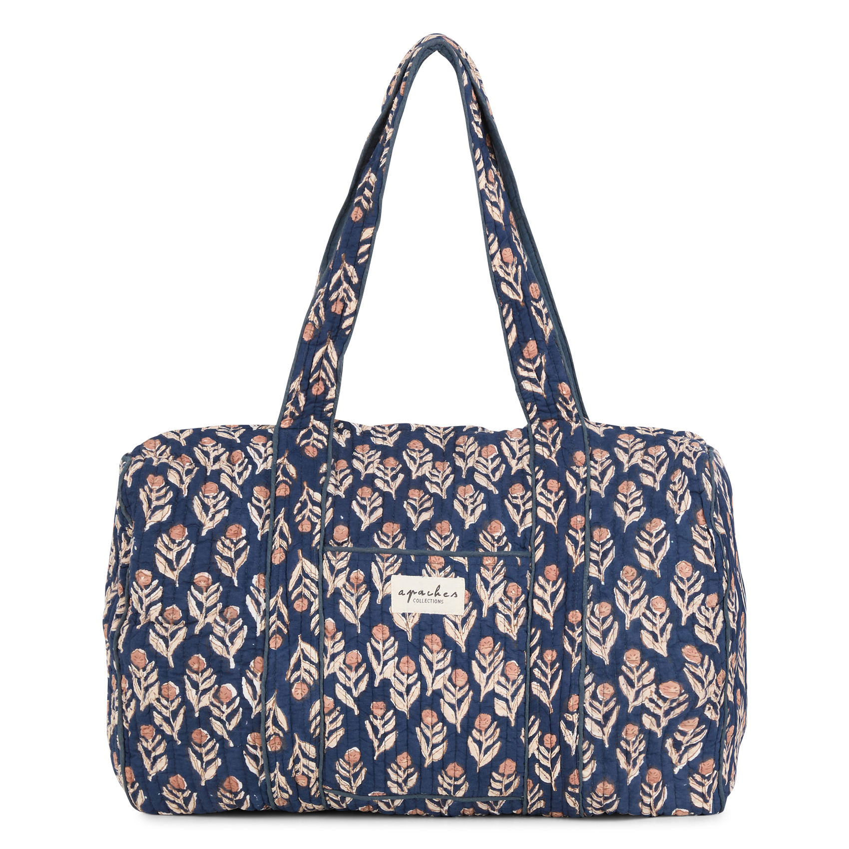 BUDDHA - Sac matelassé en coton imprimé | Bleu