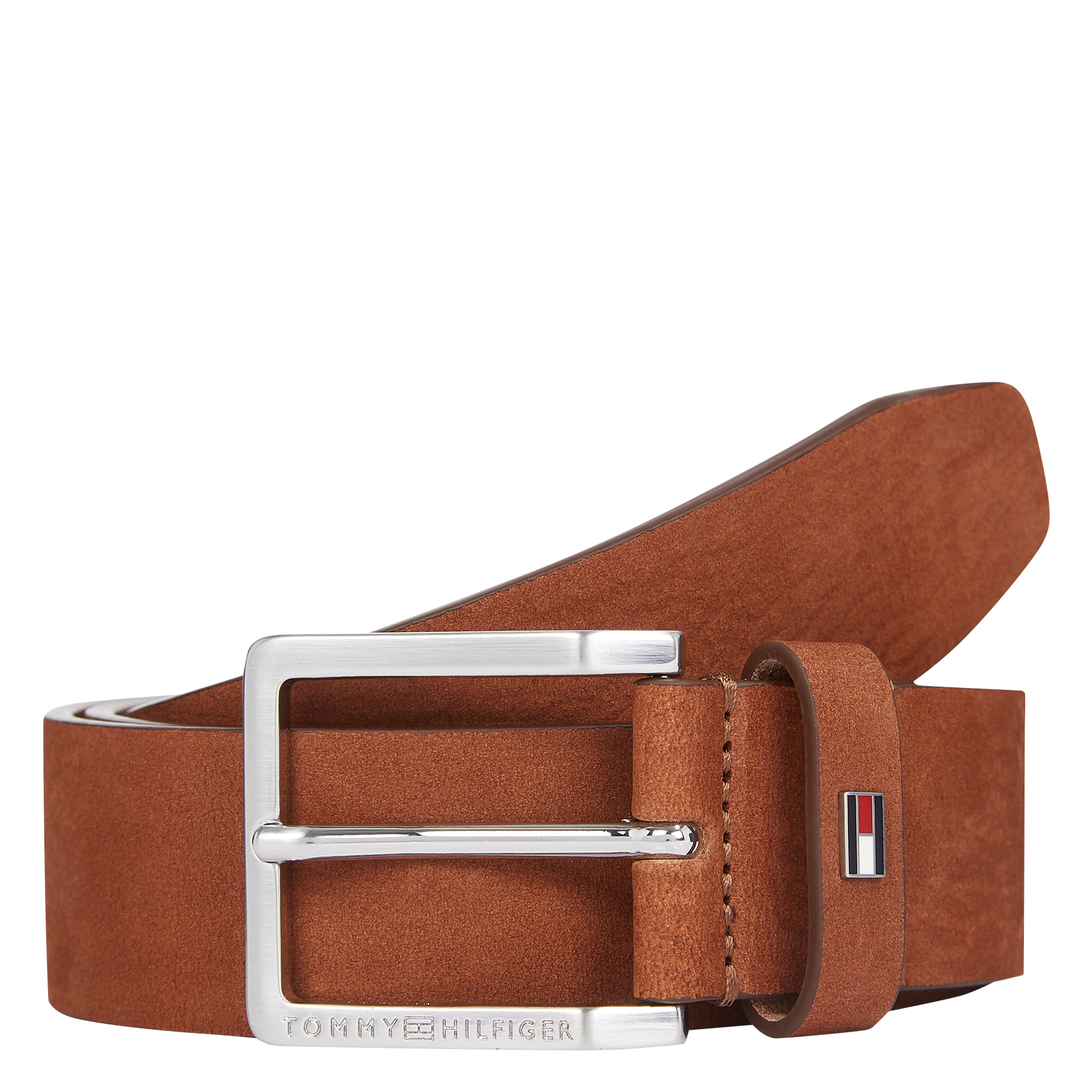 Ceinture en cuir velours | Marron