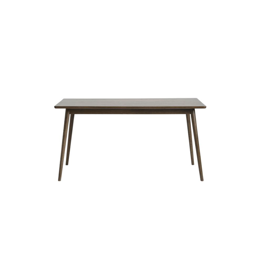 Verlengbare houten eettafel Boas - 150 x 90 cm Gerookt eiken