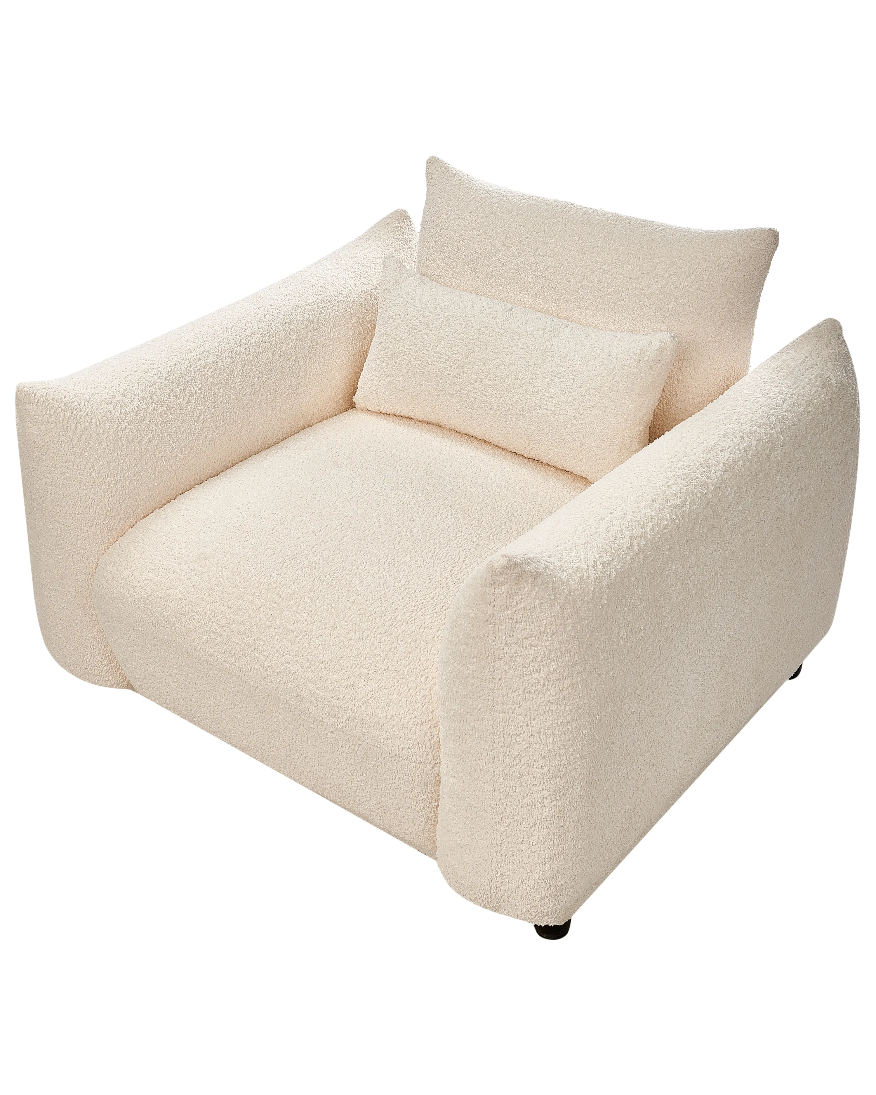 Fauteuil JAMSA Bouclé Gebroken wit