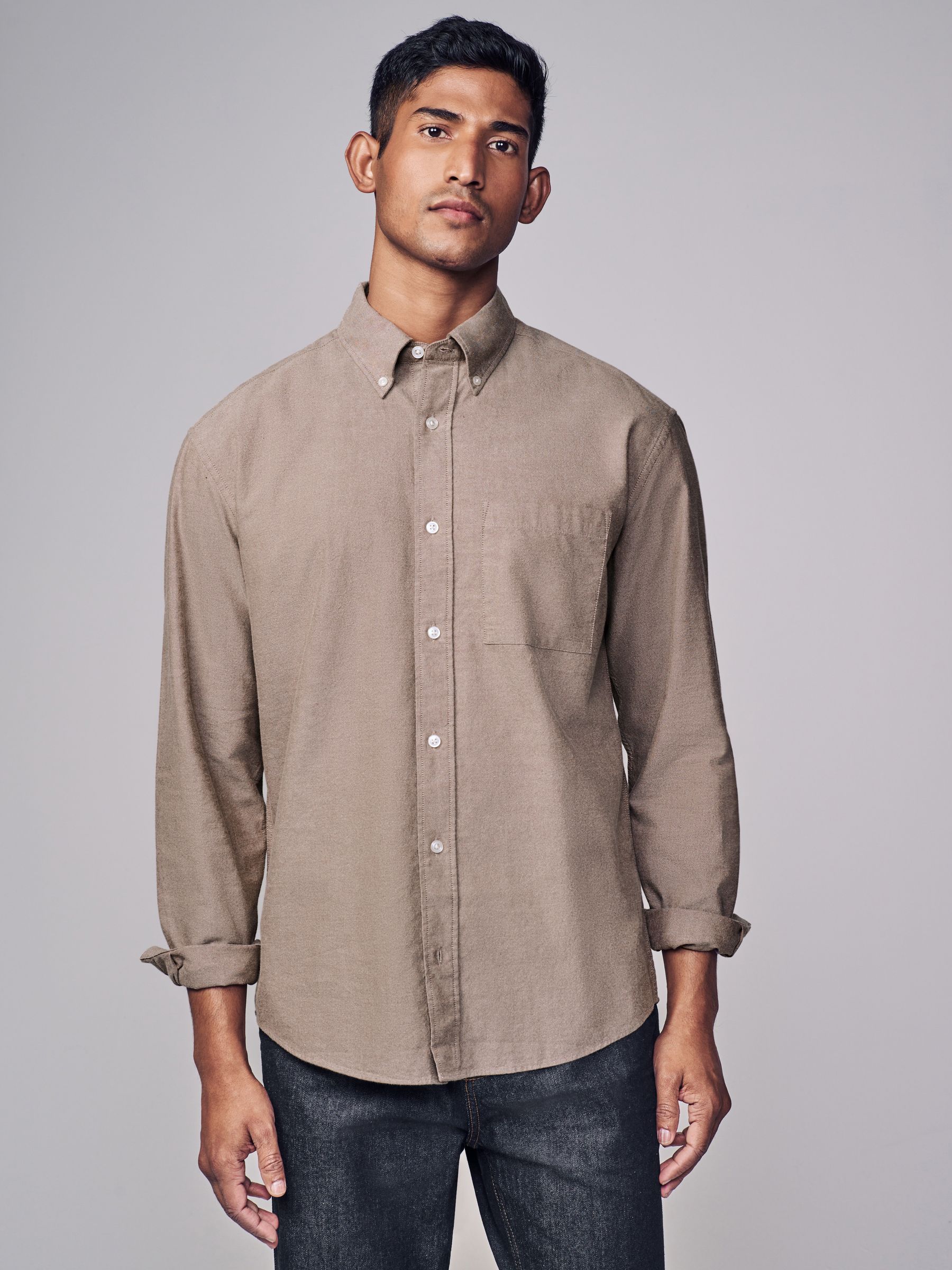 Pastel geel naturel - Soft Touch Oxford Long Sleeve Shirt