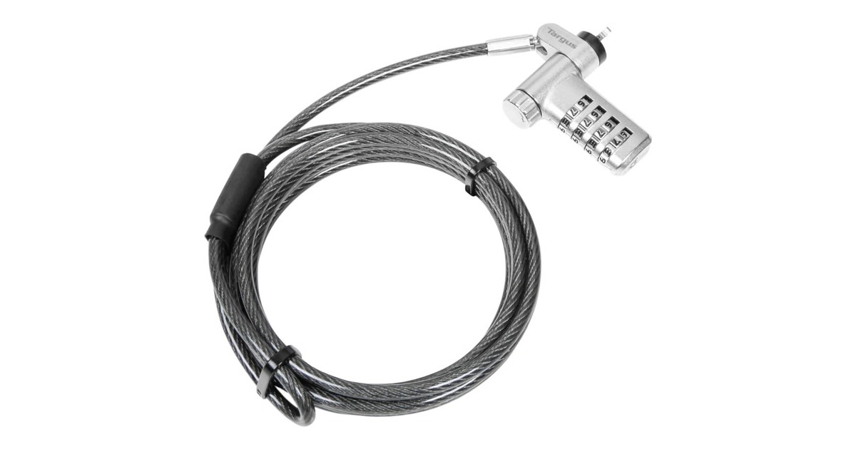 TargusDEFCON Ultimate Universal Resettable Combination Cable Lock with Slimline Adaptable Lock Head diefstalbeveiliging